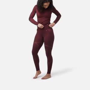 Smartwool Women's XS Intraknit 200 Bottom Leggings Black Cherry